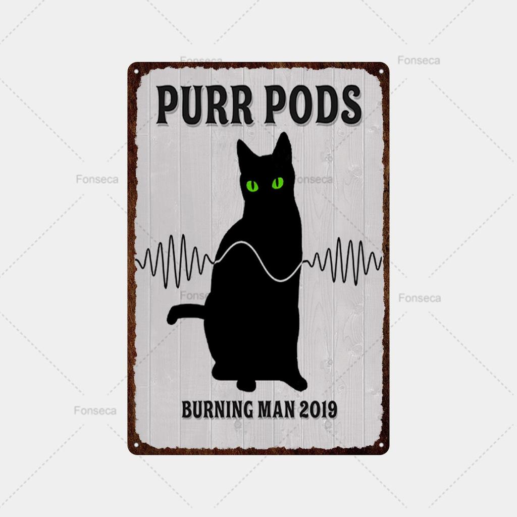 Coole schwarze Katze Metallschild Blechschild Metall Retro Bar Wanddekoration Bar Club Loch Metallplakat