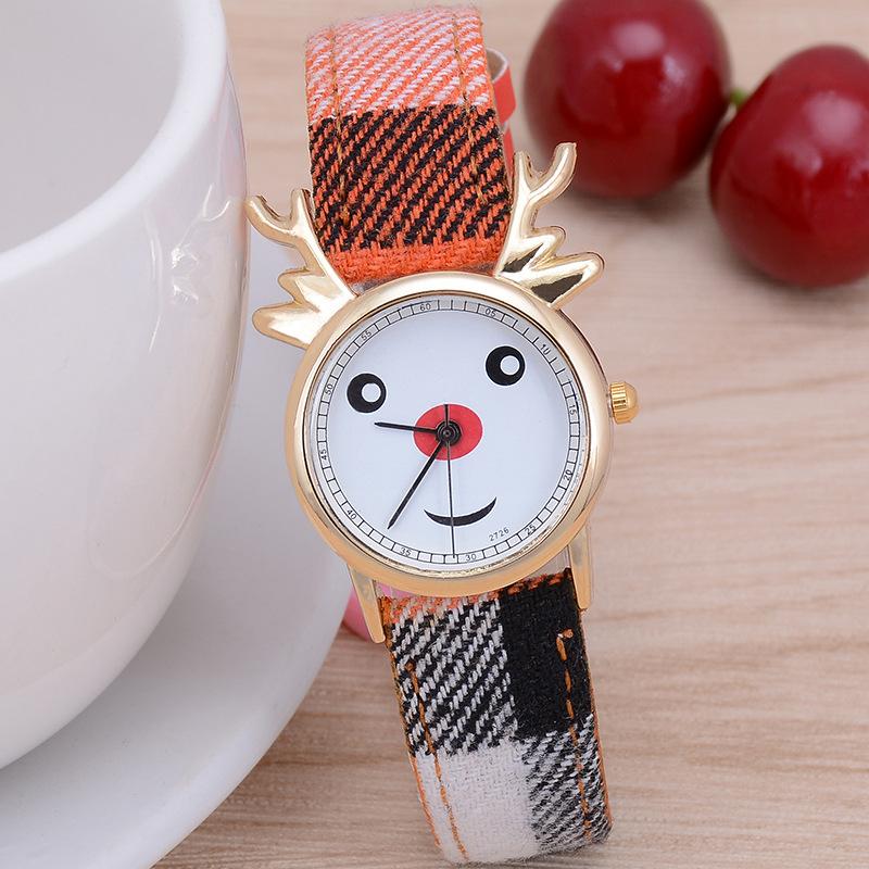 

CQ68 Fashionable Woman watch Christmas deer leisure belts elegant quartz watches and clock gifts watches for woman