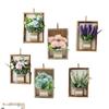 1PC Wood Photo Frame Imitation Flowers Decoration Party Decor Supplies