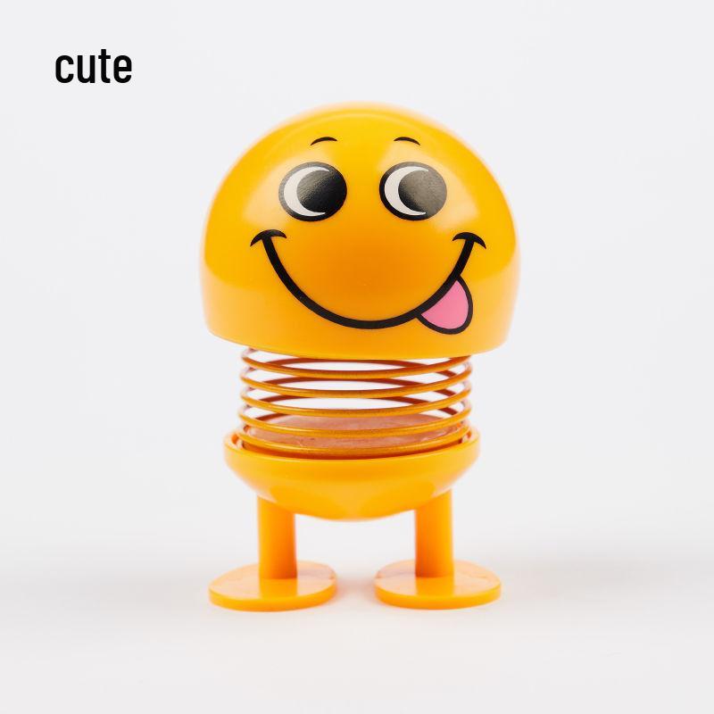 Car Interior Decor: Funny Bobblehead Emoji Pack - Creative and Popular