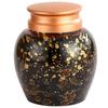 Premium Copper Tea Canister With Urushi Lacquer Sealable Storage Jar Travel Moisture-Proof Small Container