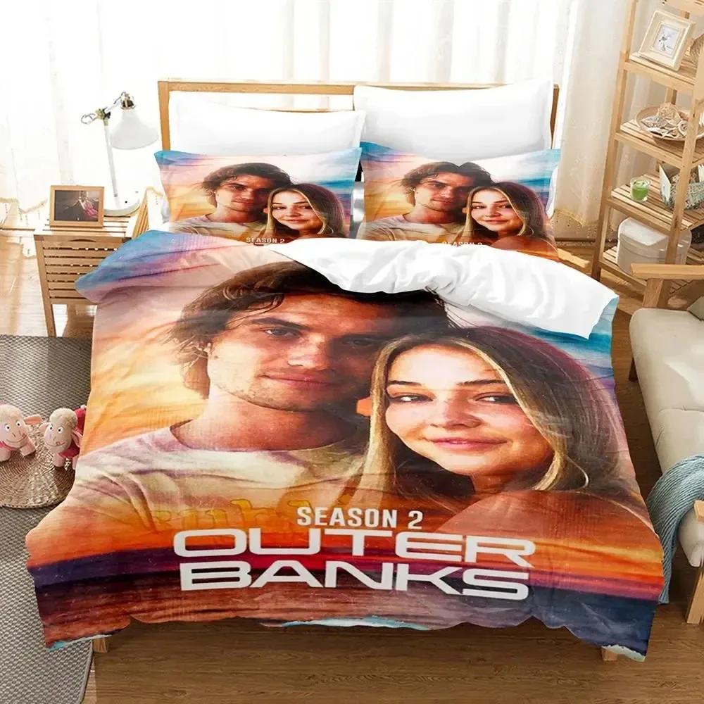 

Comforter Tv Outer Banks Bedding Set Boys Girls Twin Queen Size Bed Kids Adult Fashion Home Textileextile Comforter (quilt)-EU Single(135*200cm)3pcs