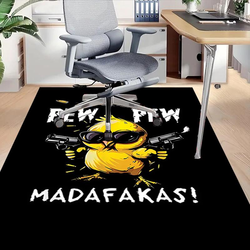 1 Stück Hühnchen madafakas Teppich, Büroteppich Außenmatte Heimdekoration Bereichsteppich Festival