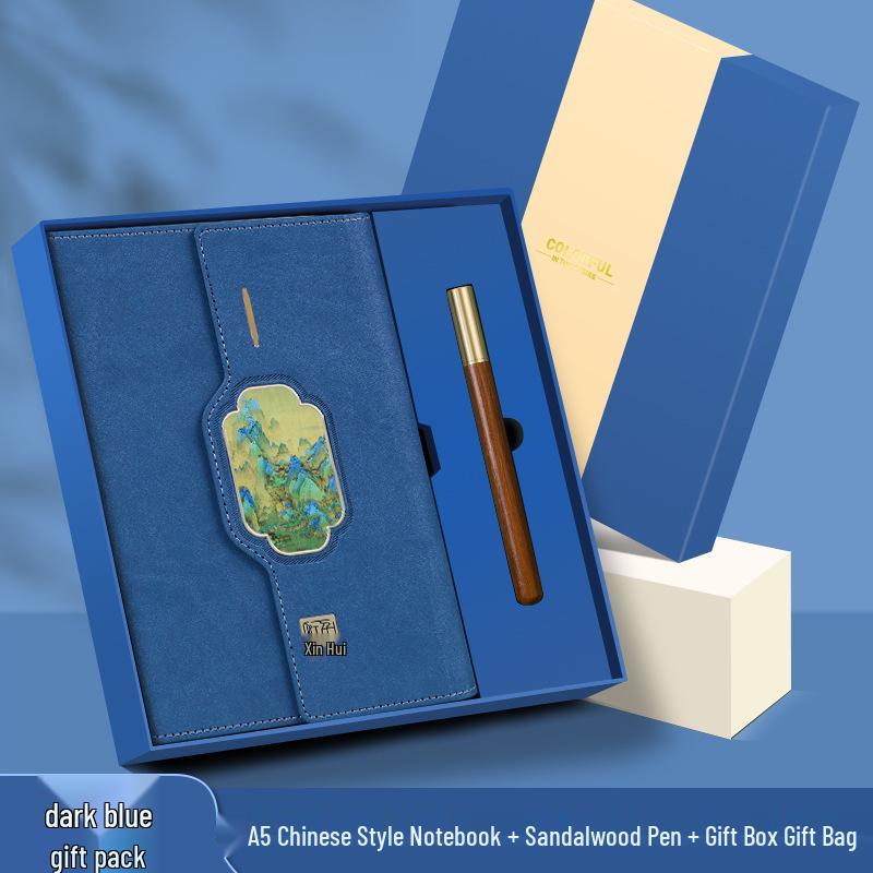 Custom Retro Laptop Gift Set with Notebook and Logo