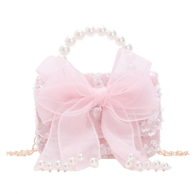 Girls' Pearl Handbag Princess Shoulder Bag Chain Children's Bag