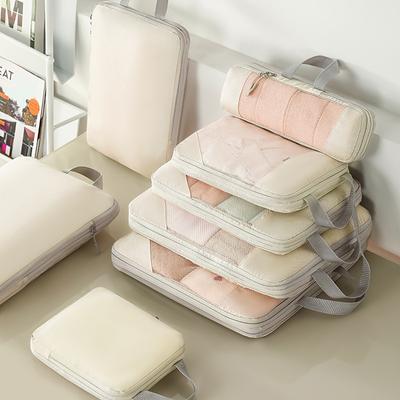 5pcs/set  Durable Polyester Storage for Suitcase Luggage Clothes Organizer Underwear Divided Compact Foldable Organizer Bag