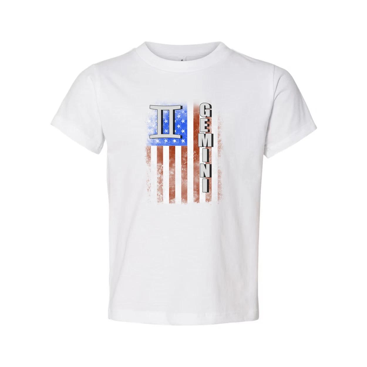 Gemini II Zodiac Flag Graphic Unisex T Shirt XL