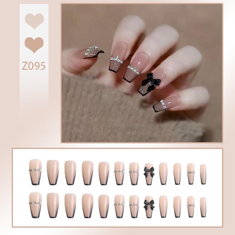 Handmade Press-On Nails – Crushed Diamond Butterfly Glitter Tips Collection