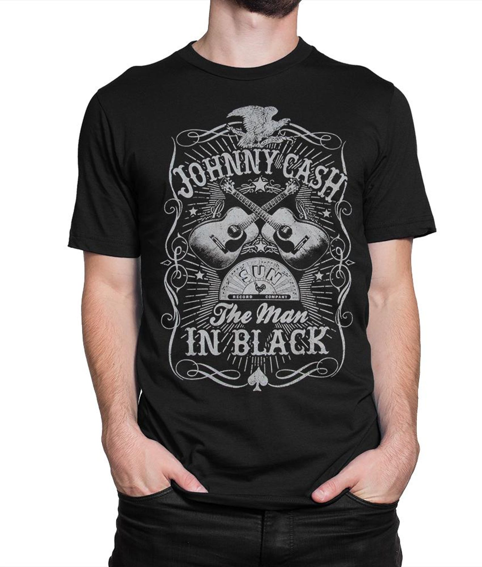 Johnny Cash The Man In Black T-Shirt, Men s and Women s Sizes S