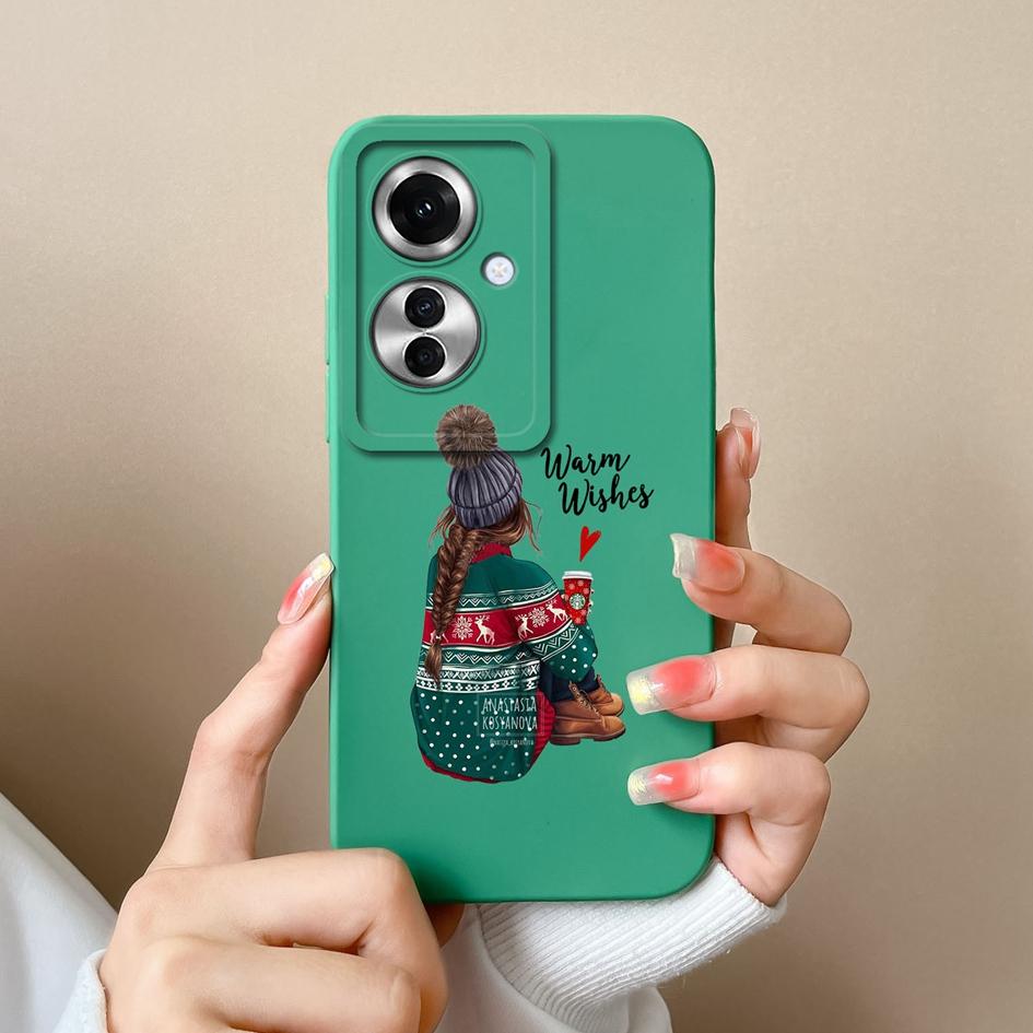 For OPPO Realme 12 Lite C65 Reno11 Pro A60 A59 Cases Back Covers Fashion Girls Boys Liquid Soft Silicone Camera Protection Phone Bags Housing For OPPO