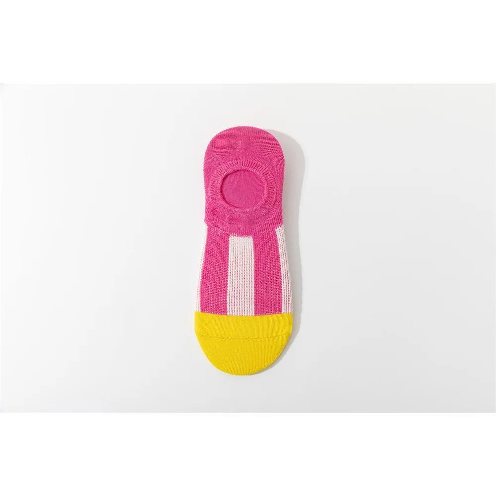 10 Colors High Saturation Dopamine Color Striped Ins Trendy Skateboard Sports Style Vertical Striped Ankle Socks New