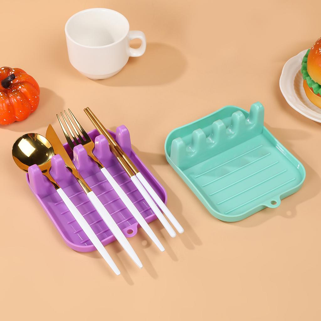 Pot Lid Rack Pot Lids Spoon And Chopsticks Rest Holder Space Saving Countertop Kitchen Utensil Holder Easy To Clean