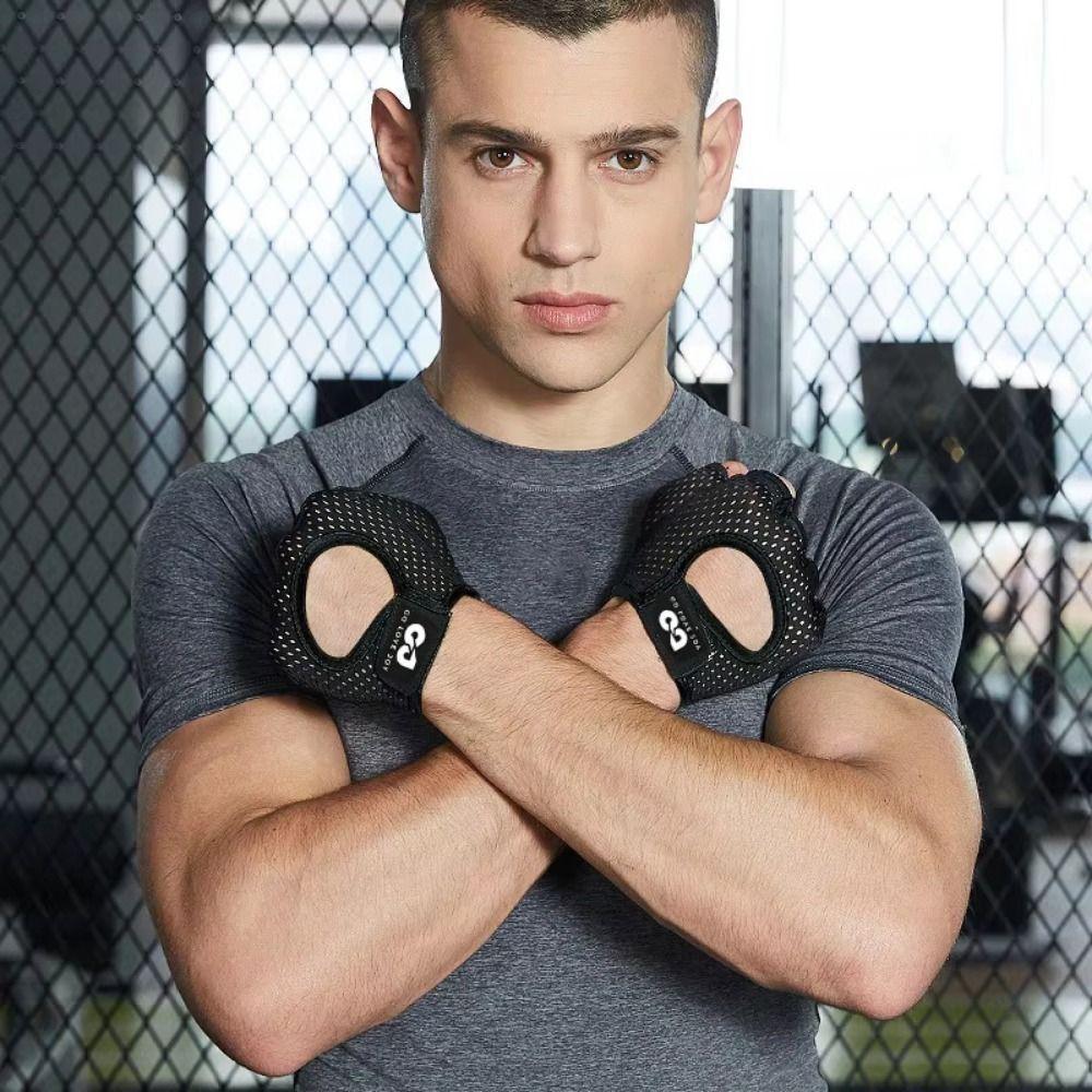 1 Pair Shockproof Cycling Gloves Anti-Slip Half Finger Gloves Fitness Gloves  Exercise
