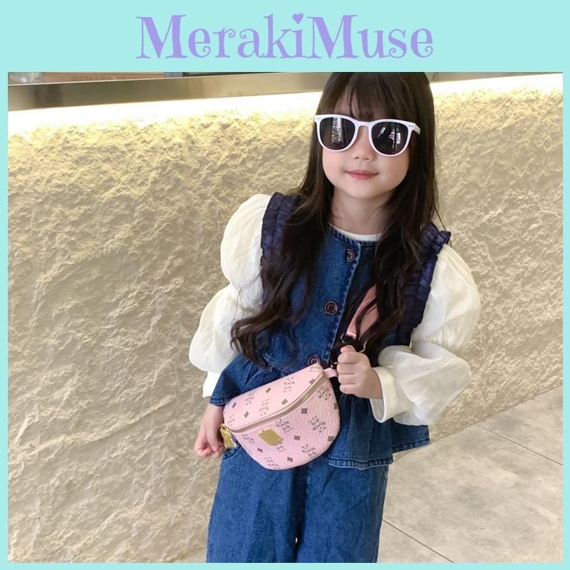 Bear Print Cute Casual Single Shoulder Crossbody Chest Bag Kids Fashion Gift