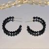 925 Silver Needle Crystal Zircon Golden Round Earrings Geometric Flower Rhinestones Hoop Classic Earrings Jewelry Party Gifts