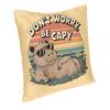 Don'T Worry Be Cappy Capybara Cushion Cover Two Side Print Throw Pillow Case For Living Room Fashion Pillowcase Home Decor