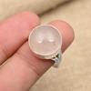 Ručně vyráběný snubní prsten s drahokamem Rose Quartz 925 Sterling Silver