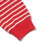 TAILOR STUDIO Heritage Waffle Stripe Long Sleeve Tee (Red)