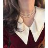 Simple and elegant versatile cream white necklace Perfectly round and bright baby Zhushijia Pearl14K Gold-plated necklace