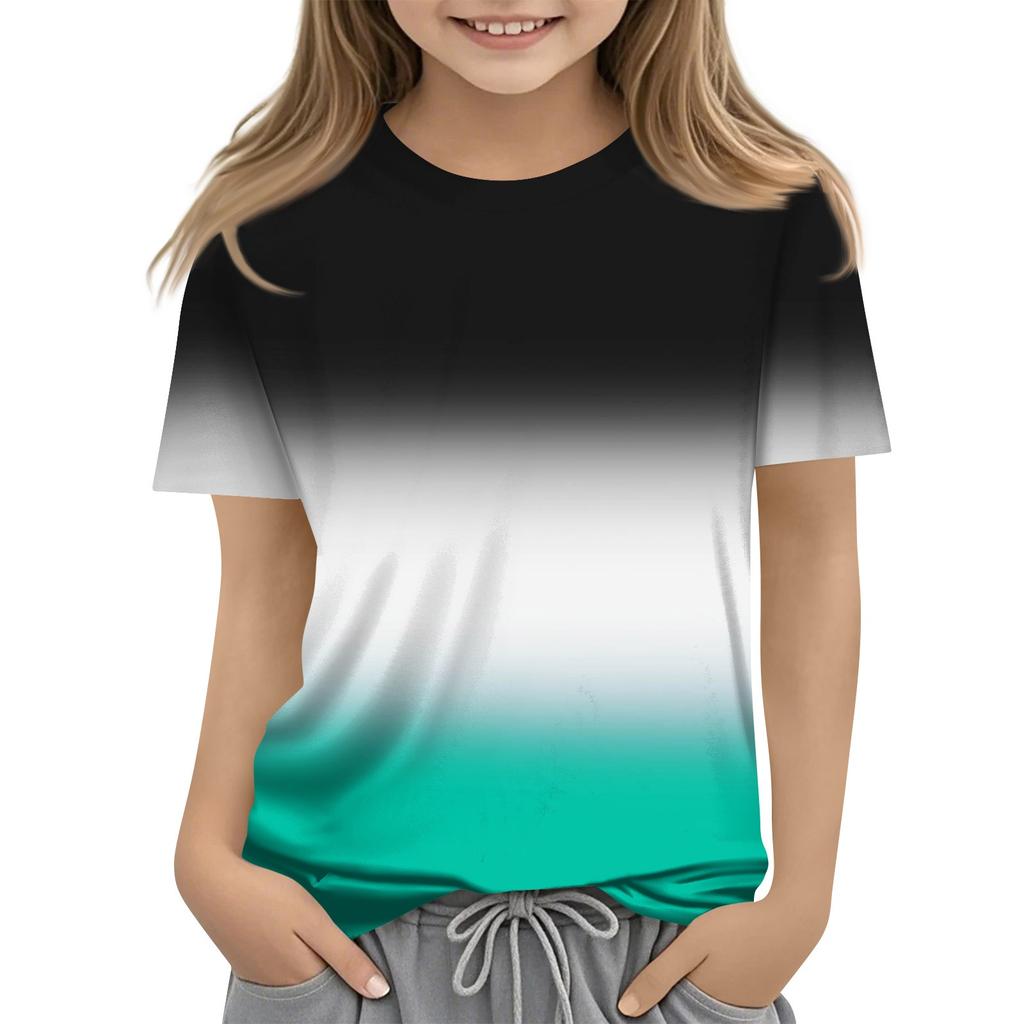 Toddler Girl Boy T-Shirts Kids Top Boys And Girls Printed Short Sleeved T-shirt