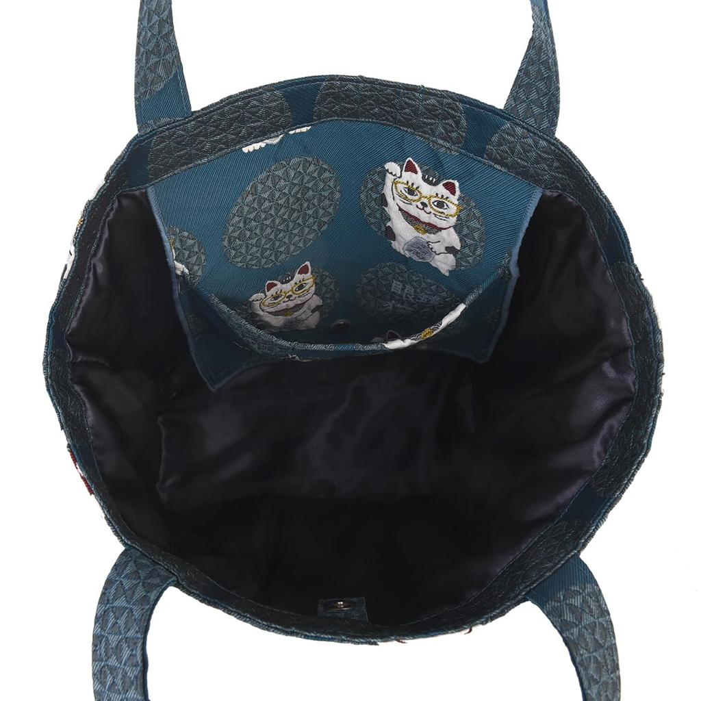 Kusguru Japan Gobelin Tote Bag, Women's, 258170, Blue-Green