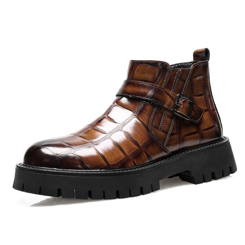 

[Заказ может быть обработан] Новые ботинки Мартин мужские прочные британские короткие ботинки средней высоты ретро мужские кожаные ботинки 45 жёлтый