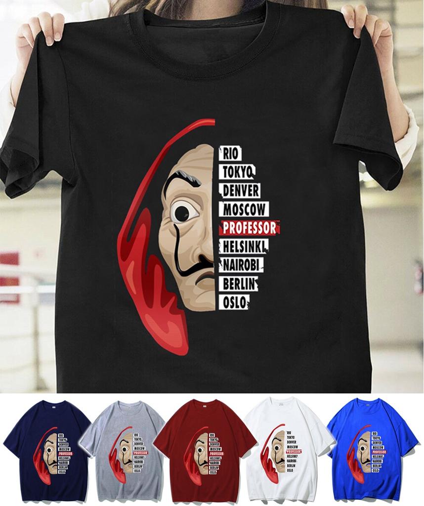 Bequemes La Casa De Papel T-Shirt für Money Heist Fans Unisex Kurzarm-Top