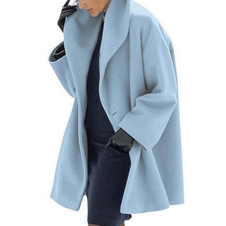Warmer Winter-Wollmischung-Trenchcoat Mittellanger Übermantel Damen Kapuzen-Pea Coat Einreihig Dicke Jacke Lässig Herbst