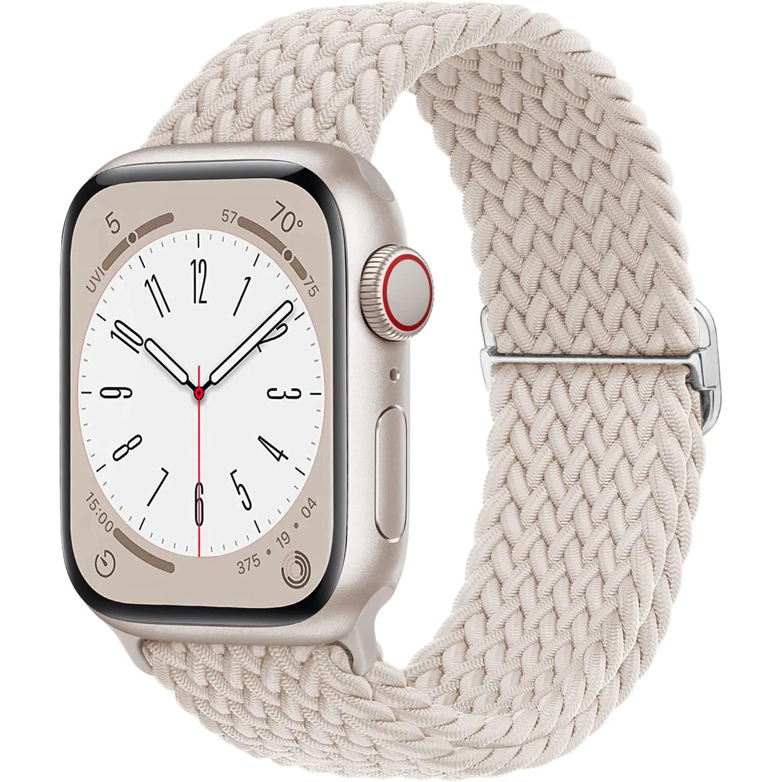 

Ремешок для Apple Watch band 44мм 45мм 49мм 42мм 40 41 46мм Эластичный плетеный Solo браслет correa Серия 9 10 11 8 7 6 5 SE Ultra 3 42 44 45 49 S11-46mm звезда