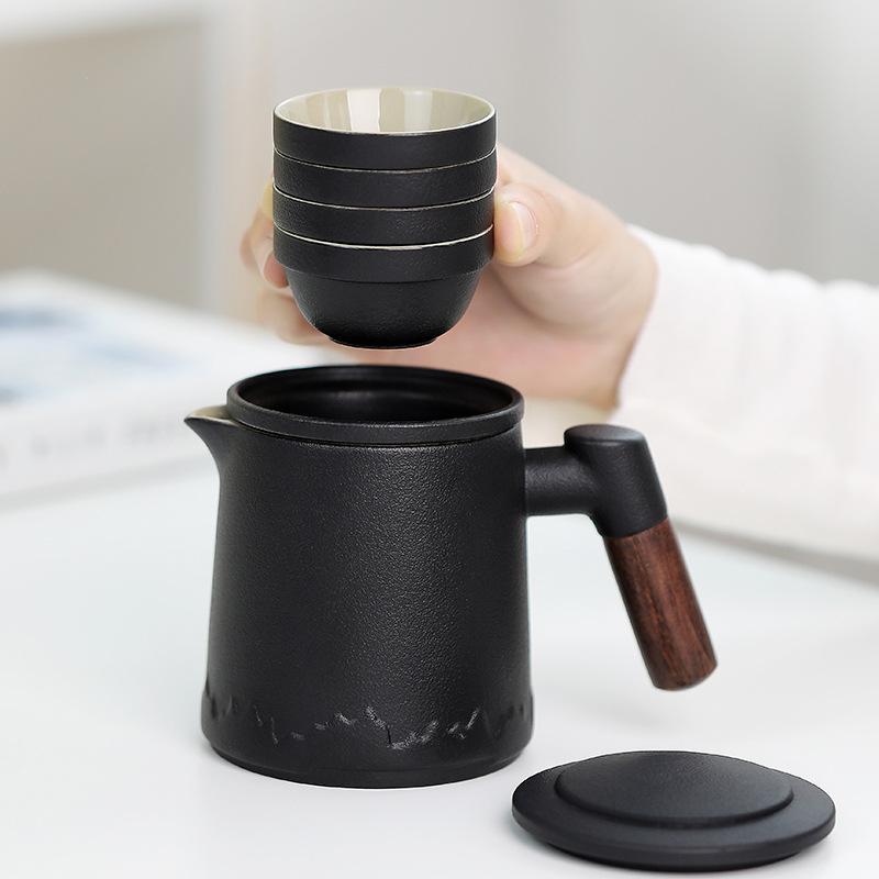 Reise Kung Fu Tee Set Kleines Set Tragbar Outdoor Teezubereiter Auto Express Tasse Tragbar Ein Kännchen Vier Tassen Geschenke
