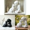 Unique Girl Cat Friendship Statues Plastic Girl Cat Ornaments Desktop Cat Figurine  Living Room