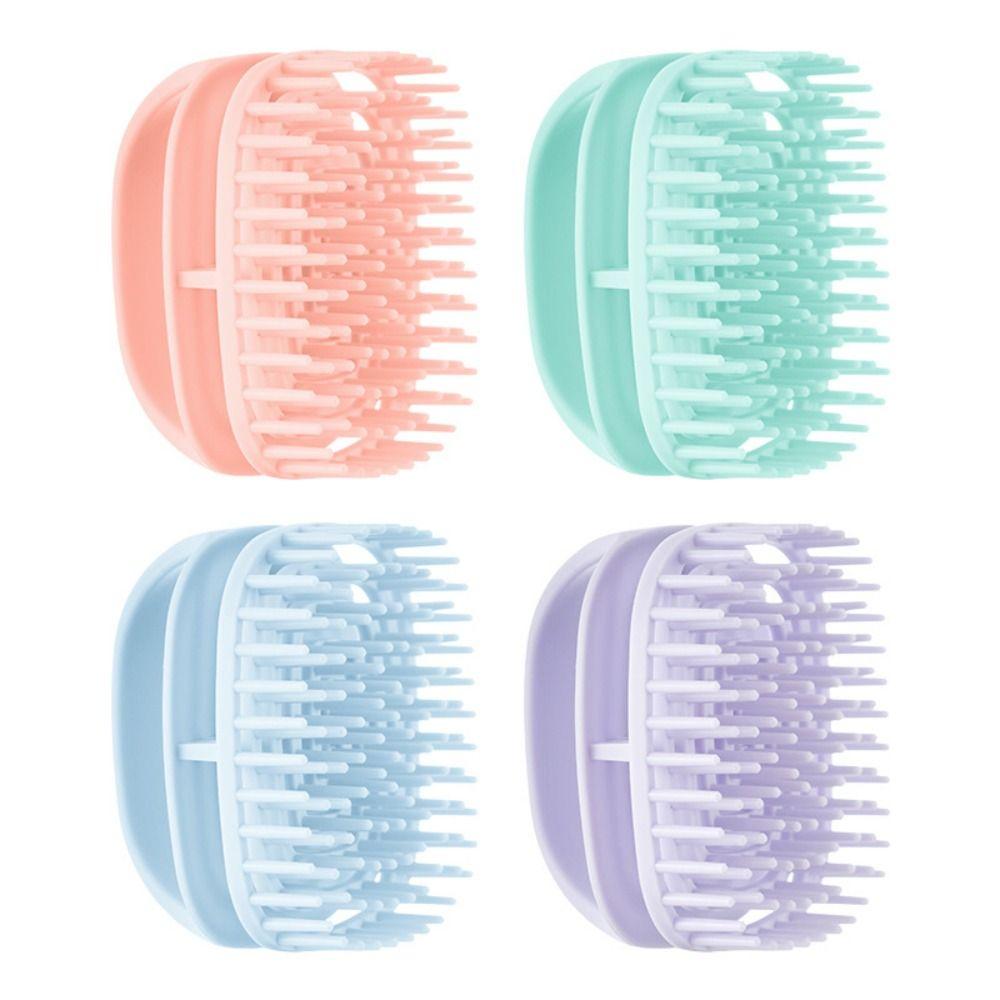 

Care Tool Scalp Massage Brush 7 Colors Shampoo Comb Durable Hair Washing Comb Universal коричневий/червоний