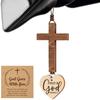 Cross For Rear View Mirror Religious Scripture Pendant Jesus Car Decorations For Women Men Driver Vehicle Truck SUV Interior