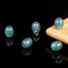 Natürliches Blaues Jade Hirseperlen Armband Zubehör - Kleine Tonnenperlen zum DIY Auffädeln