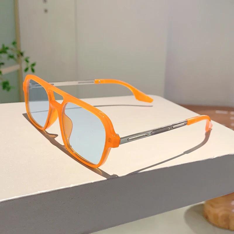 Trendy Women Grey Sunglasses Square Stylish Sun Shades For Travelling Hiking Uv Protection Driving Design Sun Glasses