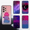 Flag Love Bisexual Art For Samsung S9,S10,S20,S10,S21,S25,S24,S23,Ultra,FE,Plus,Lite,Soft Silicone Black Case