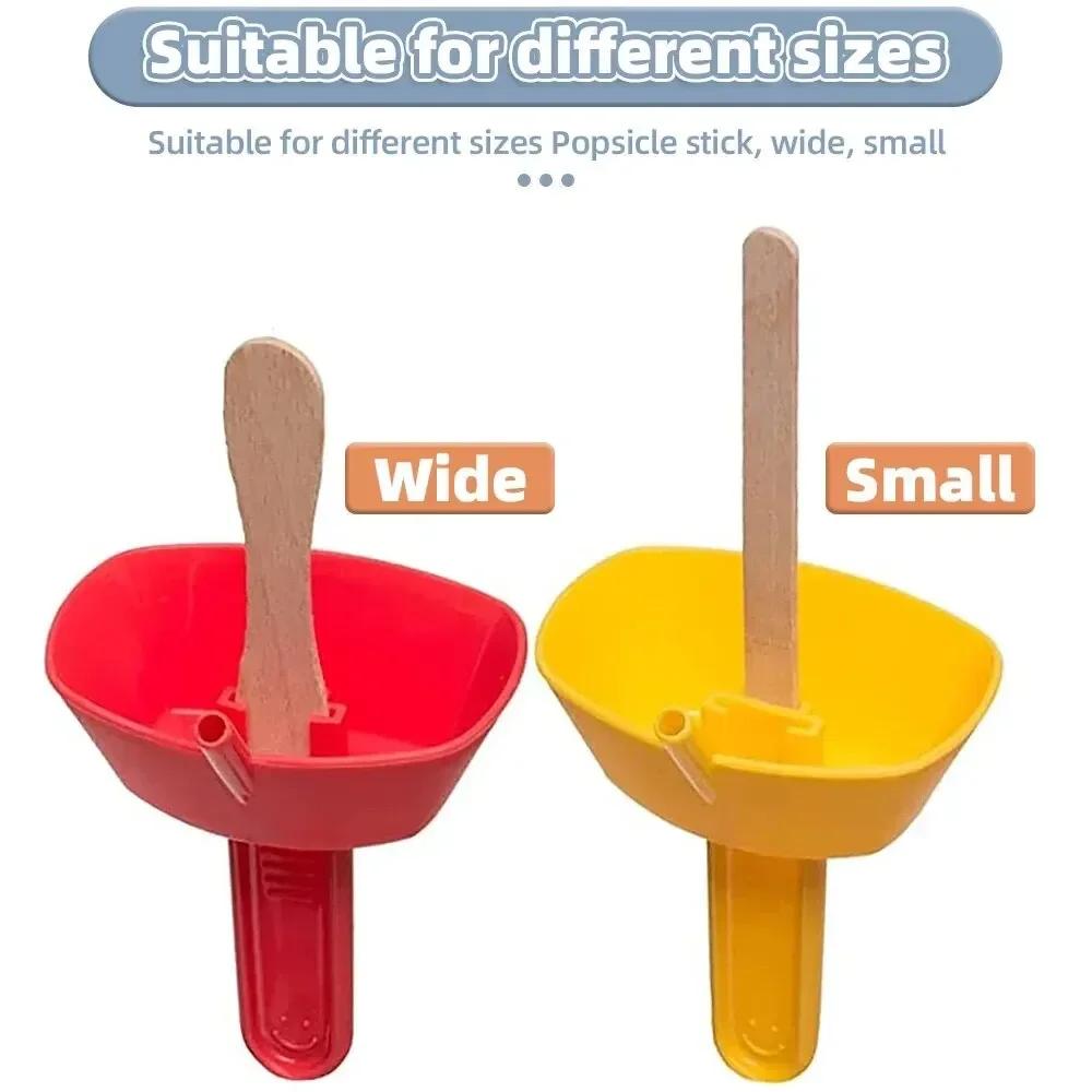2Pcs Drip-Proof Popsicle Rack Drip Free Ice Holder No Mess Free Frozen Treats Rack Popsicle Holder with Straw For Kids Ice Cream