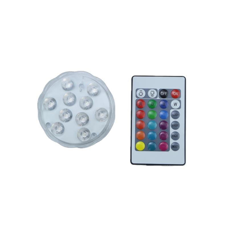 With Remote Submersible LED Light IP68 Waterproof Battery Operated For Pool Pond Bathtub Vase Party Wedding Decoration