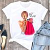 Fashion Flower Girl Graphic Print T Shirt Women Unisex Casual Crew Neck T Shirt Short Sleeve T Shirt Unisex