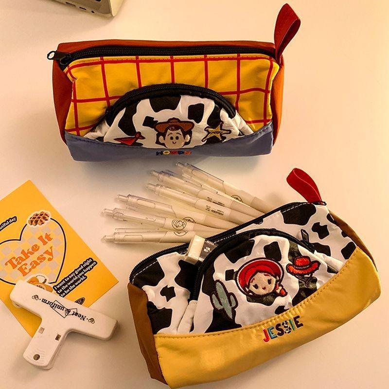  Toy Story Woody Buzz Lightyear Cartoon Pencil Bag Cute High-Looking Large Capacity Student Stationery Storage Bag
