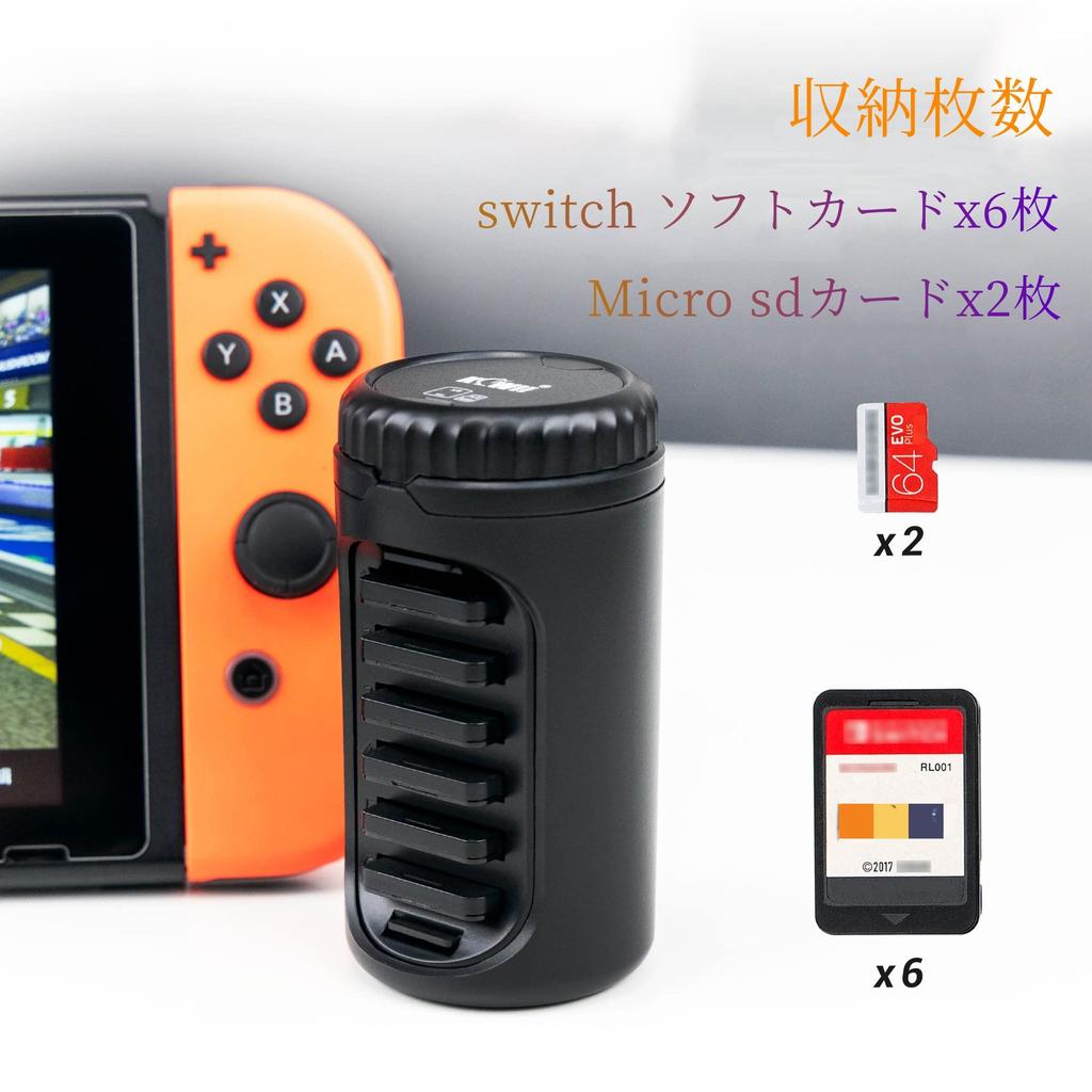 KIWIFOTOS Soft Case for Holds 6 Switch Cases 2 Micro with Strap Switch, + SD/TF Cards, Splash-Proof, Dustproof, Pressure-Resistant, Shock-Resistant,