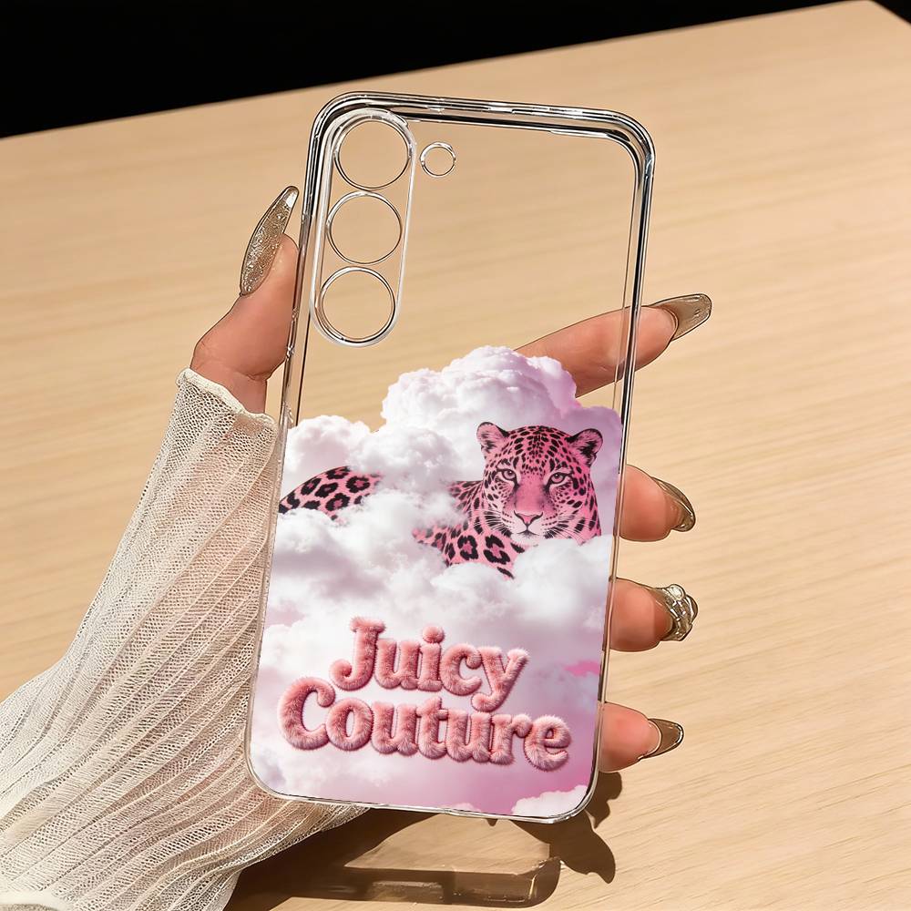 J-Juicy C-Couture Чехол для телефона для Samsung S25, S24, S21, S22, S23, S30, Ultra, S20, Plus, Fe, Lite Прозрачный чехол Samsung S25ULTRA