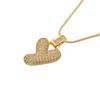 ZHUKOU high quality crystal brass gold letter necklace for ladies good friends couple birthday gift model: VL34
