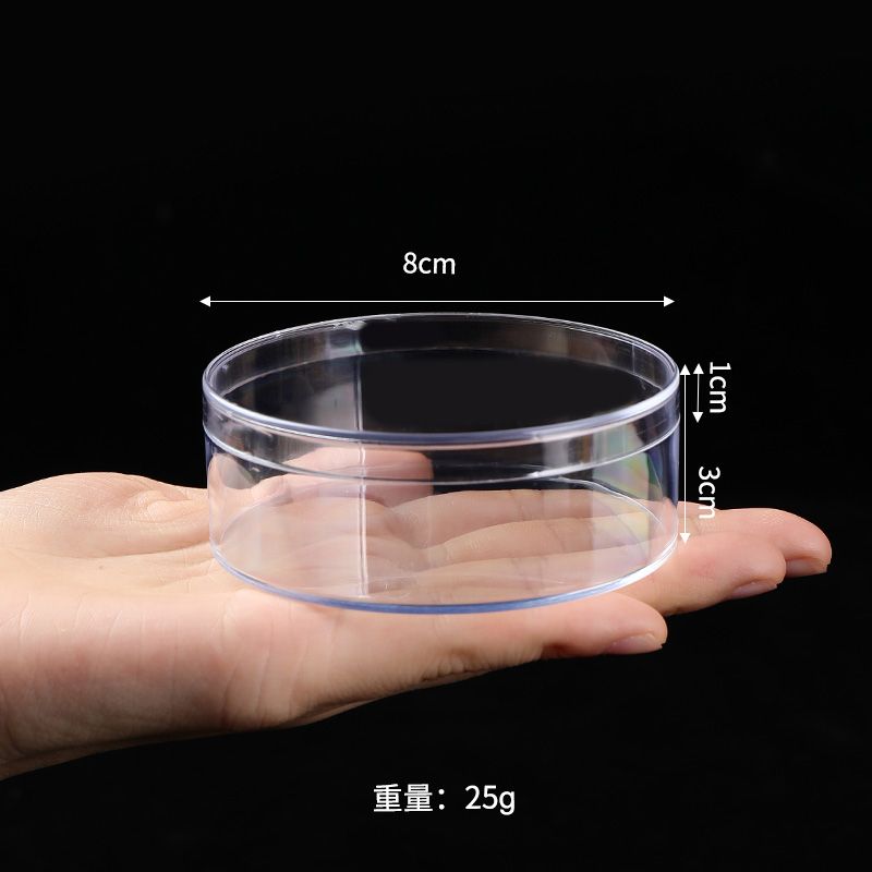 Round Acrylic Box,Stackable Small Plastic Box Candy Container Acrylic Box with Lids Clear Storage Organziers for Makeup,Jewelry 1 piece
