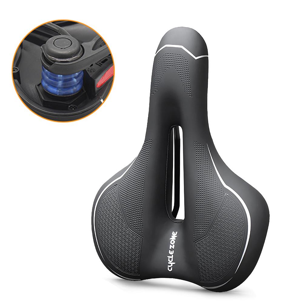 Bicycle Saddle Hollow Breathable Shockproof Cycling Seat PU Non-Slip Leather Cushion Lightweight Bike Saddle Cycling Accessories