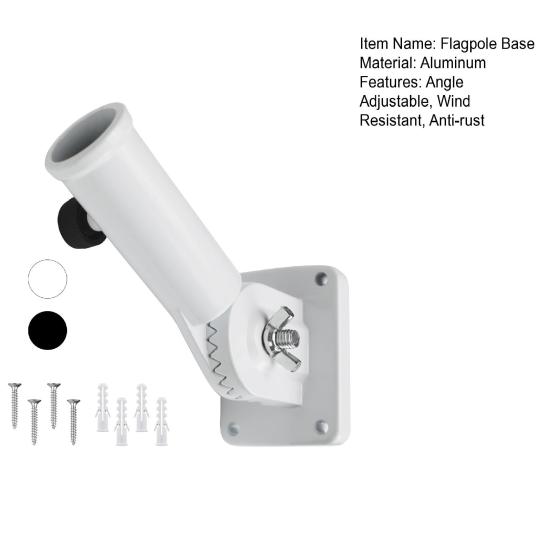 Flagpole Base Flag Pole Holder Angle Adjustable Flag Pole Mounting Bracket Stainless