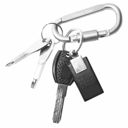 Portable Screwdriver Keychain, Portable Flathead and Phillips Screwdrivers with Carabiner Clip, Multi-Holder, Portable, EDC Keychain, Outdoor, Mini Po