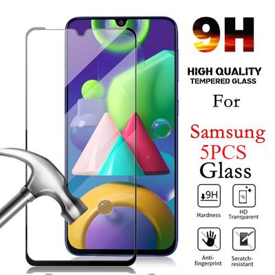 5 Stück Samsung Galaxy Note 20 Note 10 S10 Lite M51 M31S M31 M30 M40 M01 Core Vollflächige Displayschutzfolie aus gehärtetem Glas und Kameraschutzfolie