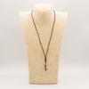 Cord Necklace Gemstone Pendant – Goldstone Bone