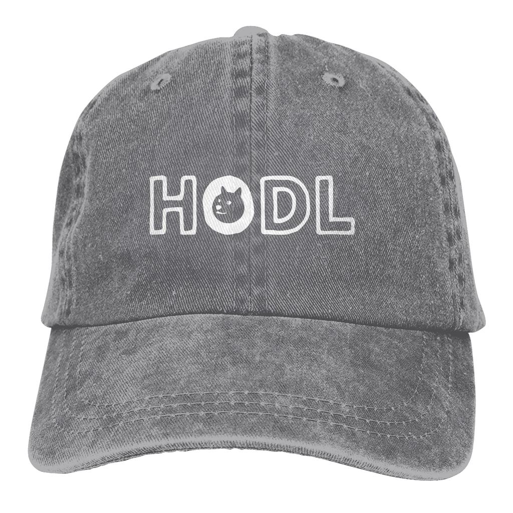 Doge Hodl White Baseball Cap Men Hats Women Visor Protection Snapback Dogecoin Cryptocurrency Miners Meme Caps